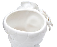 Vaso Woman Cute 14,8x13x29 cm Porcellana Bianco e Oro