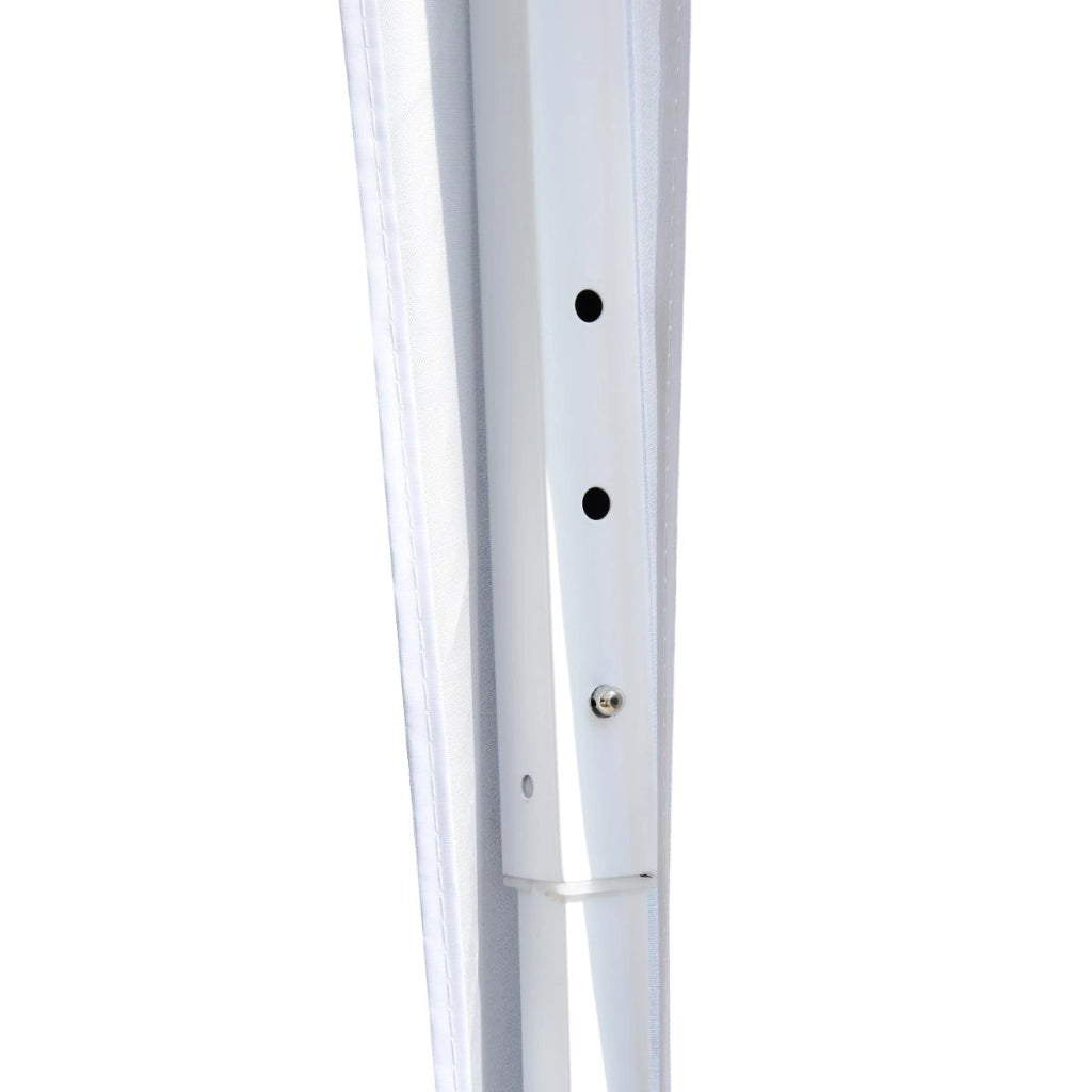 Gazebo da Giardino 3x3m in Acciaio Pieghevole Tessuto Oxford Bianco