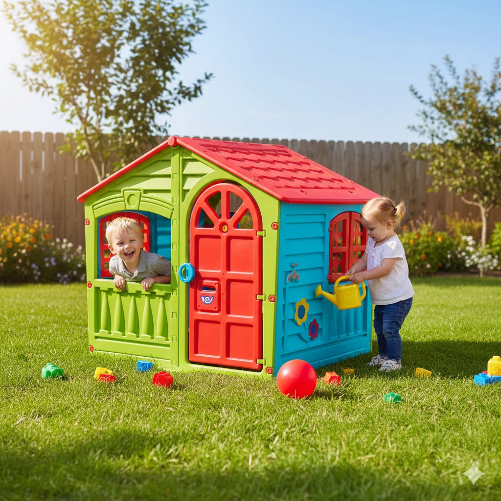 Casetta Gioco per Bambini 130x111x115 cm House of Fun in Plastica