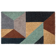 Zerbino multicolore in fibra di cocco con fondo antiscivolo 50 x 80 cm Antiscivolo Decorativo Motivo geometrico Zerbino di benvenuto