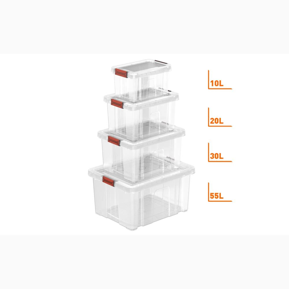 Contenitore Box Multiuso Porta attrezzi Portaoggetti Bricolage Trasparente 10 Litri