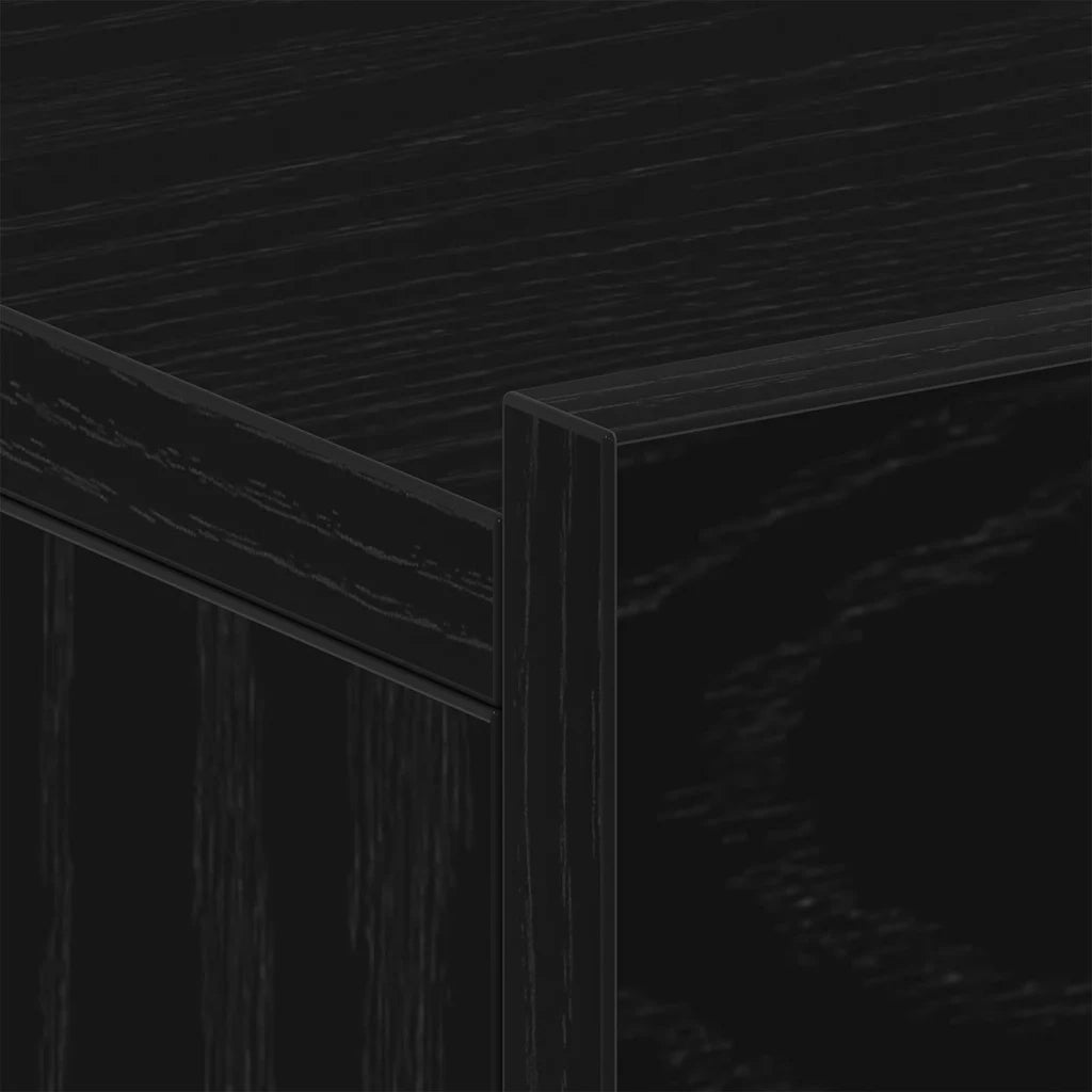 Comodino sospeso Rovere Nero 40x32x15 cm in Legno ingegnerizzato