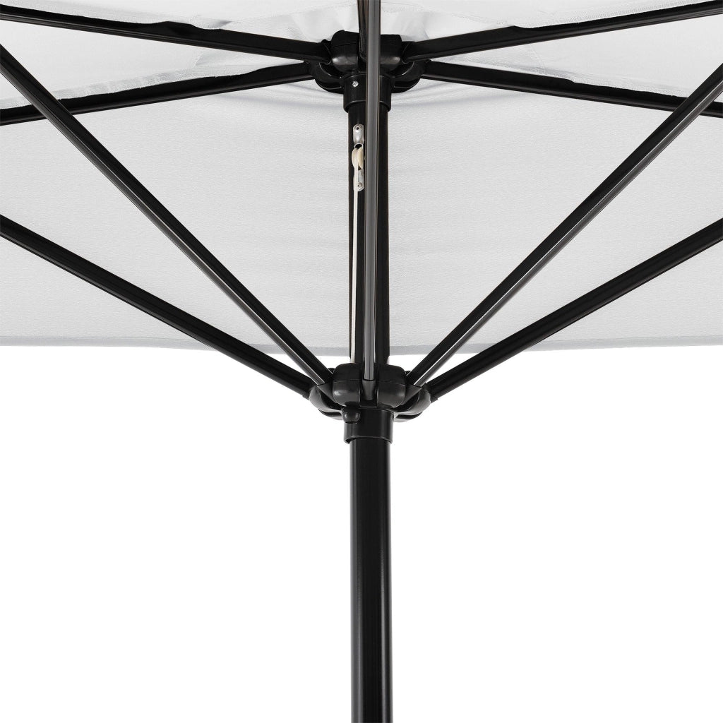 Mezzo ombrellone terrazza balcone poliestere bianco 300 cm x 150 cm x 230 cm 03_0001610