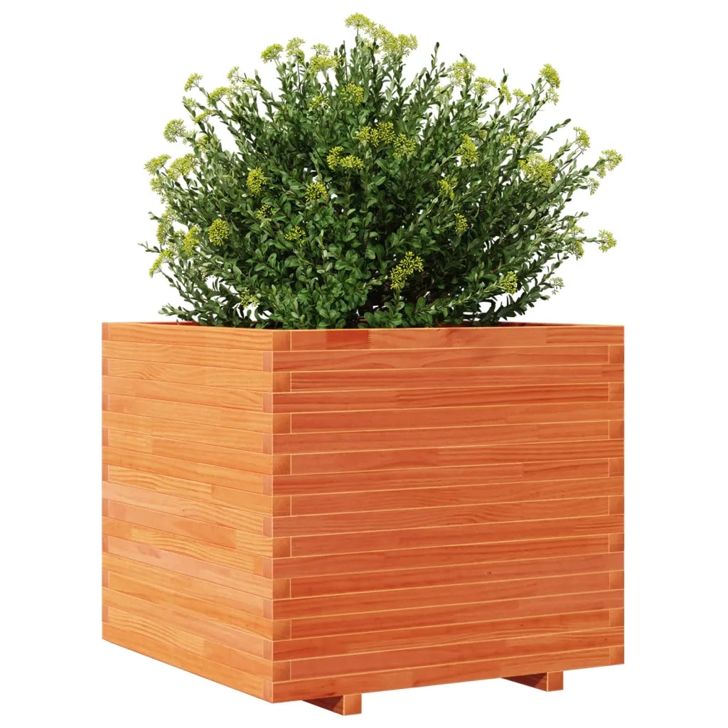 Fioriera Giardino Marrone Cera 80x80x72 cm Legno Massello Pino 3282626