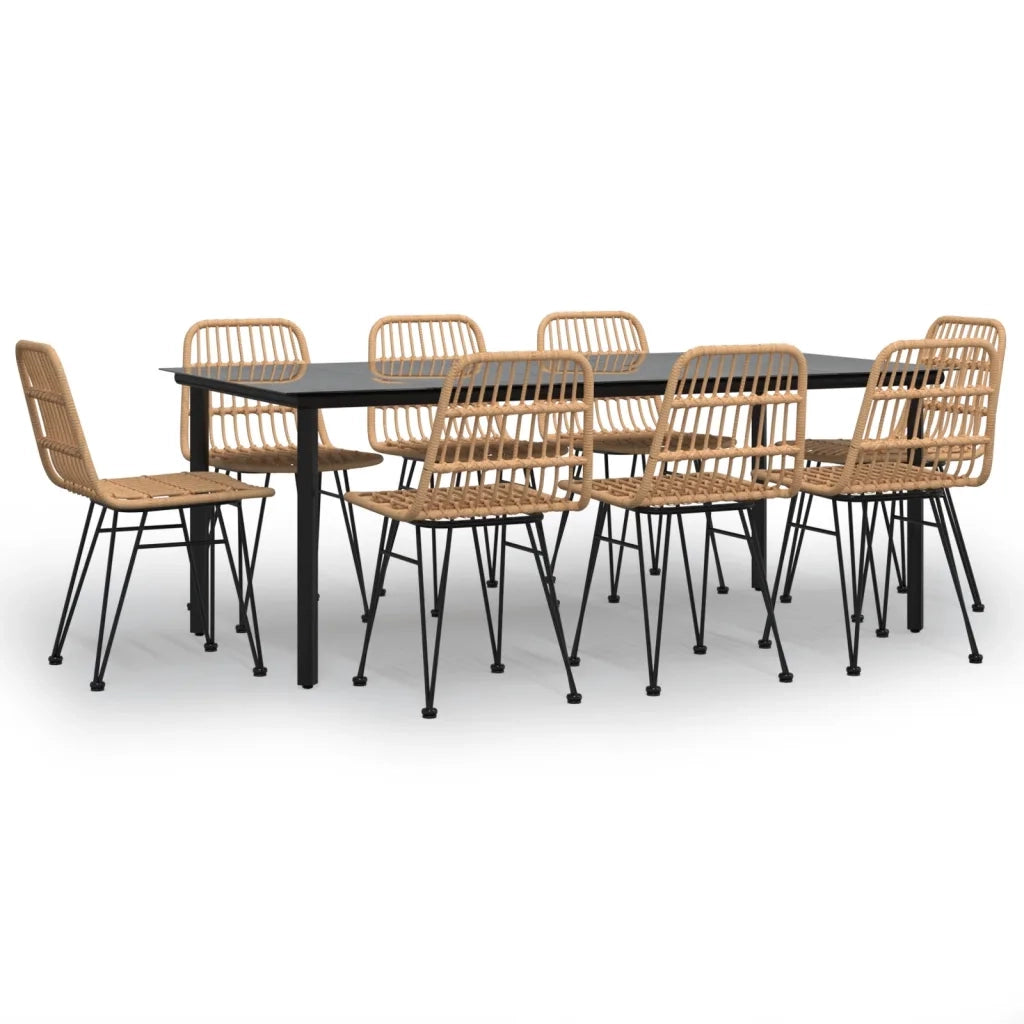 Set da Pranzo da Giardino 9 pz in Polyrattan cod mxl 35592