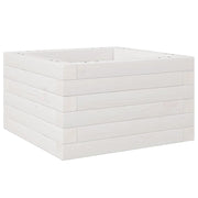 Fioriera | Cassetta per fiori | Vaso da Giardino Bianca 40x40x23 cm Legno Massello di Pino