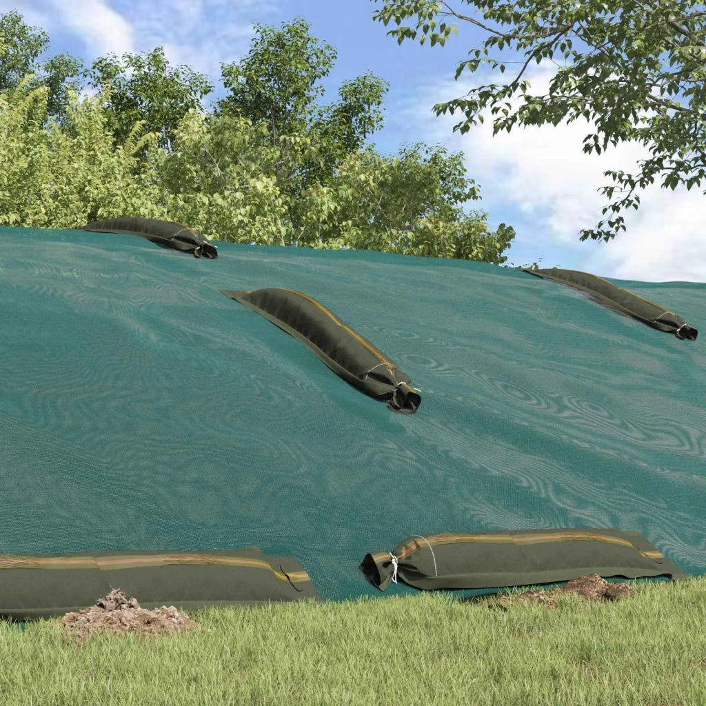Sacchi di sabbia 100 pz Verde Scuro 100 x 25 cm HDPE 3406149