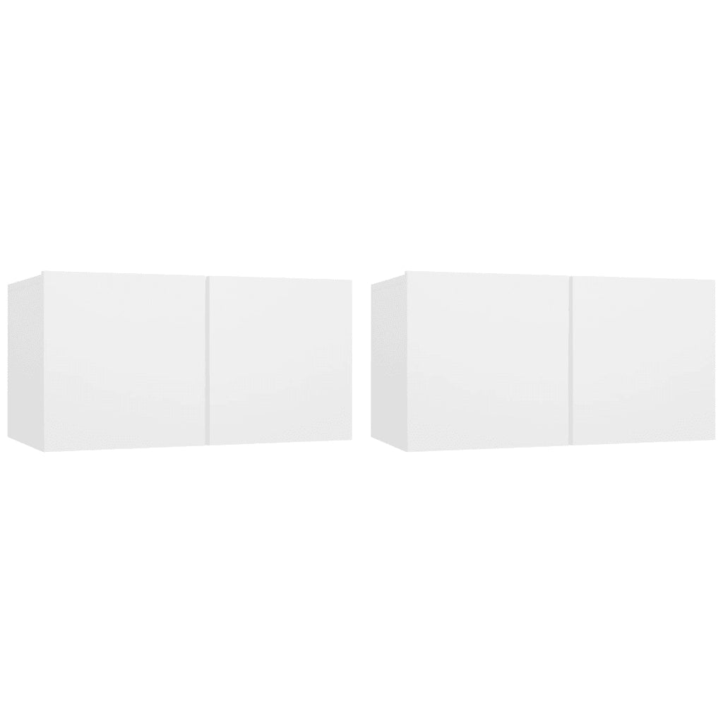 Mobili Porta TV Sospesi 2 pz Bianco 60x30x30cm  cod mxl 14880