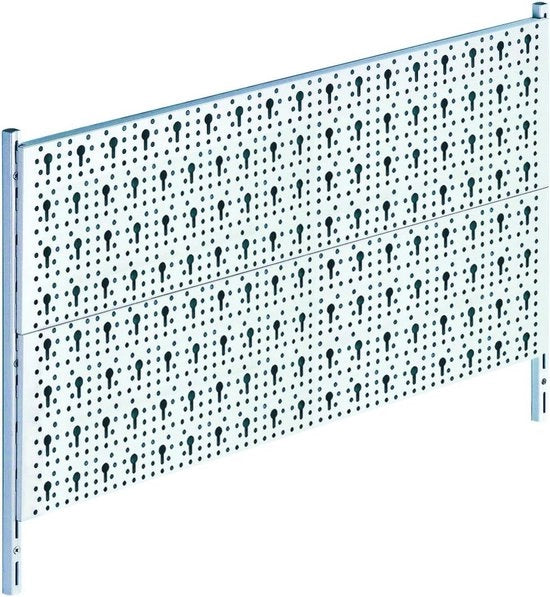 Set di supporti metallici per strumenti - organizzazione strumenti officina sottoterra - piastre metalliche 800 x 200 mm bianche Supporto strumenti