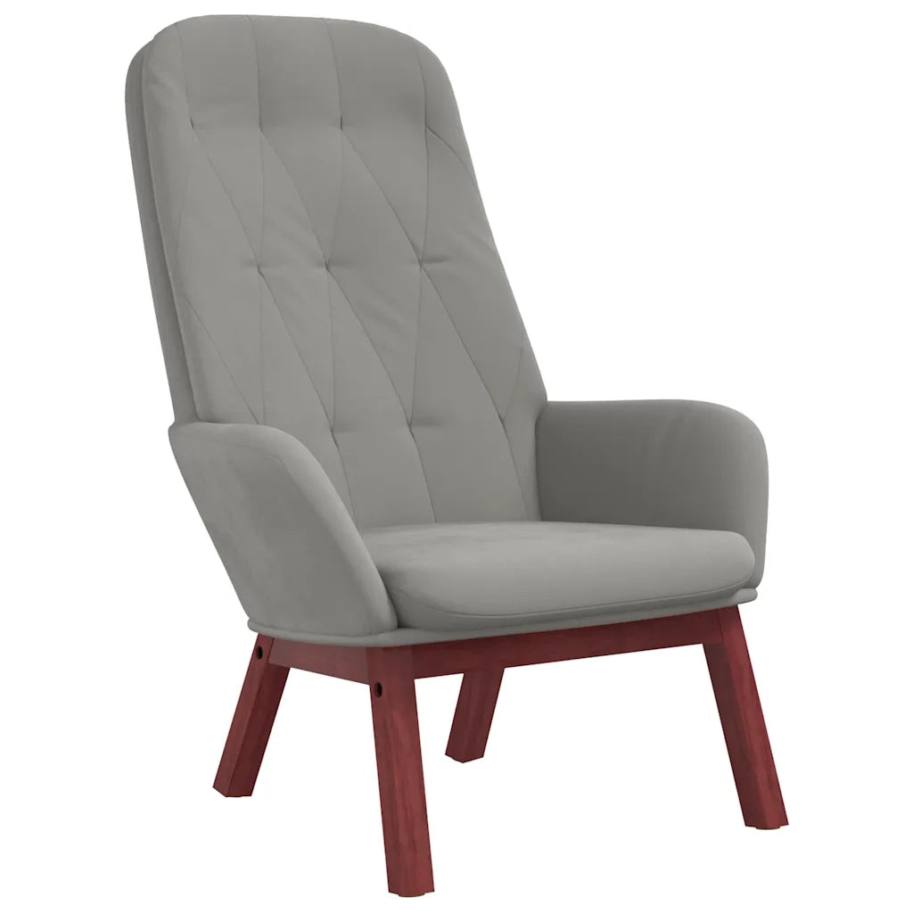 Poltrona Relax | Sedia Relax Grigio Chiaro in Velluto