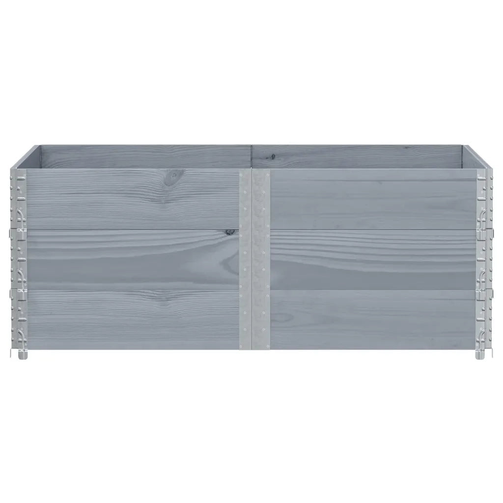 Fioriera da Giardino Grigia 150x100 cm Legno Massello di Pino 3295441