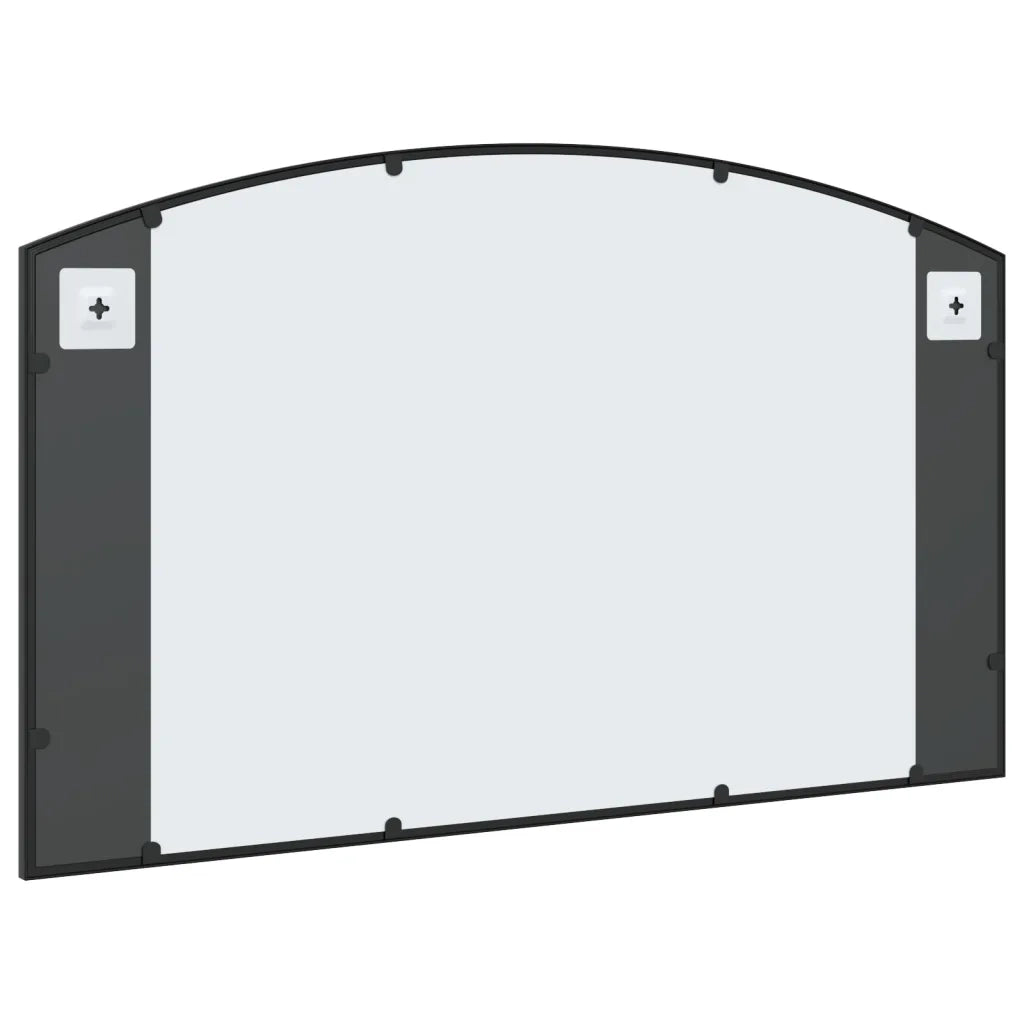 Specchio da Parete-Specchio a Muro-Specchio Decorativo Nero 100x60 cm Arco in Ferro
