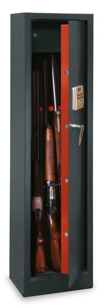 Fuciliera Portafucili A Digitale Per 5 Armi Con Tesoretto Technomax 1450x340x280mm