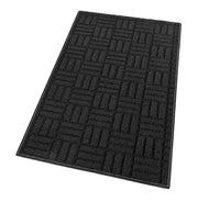 Tappeto Cucina Super Assorbente Tessitura 3D Tinta Unita Minimalista Moderno Nero - 50x80 Cm