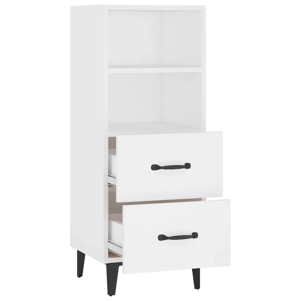 Buffet credenza cassettiera mobiletto mobile contenitore organizer per cucina soggiorno salotto 34,5 x 34 x 90 cm legno ingegnerizzato bianco 02_0030274