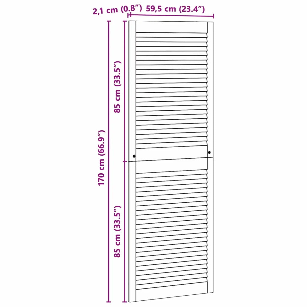 Porta per Armadio con porta 4 pcs Naturale 170 x 2,1 x 59,5 cm 3394502
