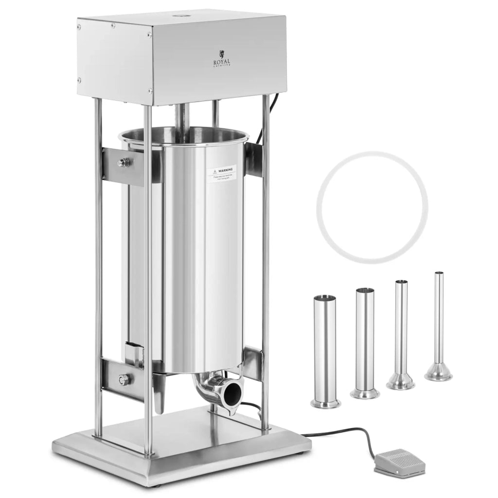Insaccatrice elettrica da 25 litri con 4 tubi di riempimento in acciaio inox 14_0009756