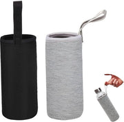 Borse per mano 2 pezzi, sacchetti impermeabili per bottiglie sportive - 550 ml copricanna per bottiglie sportive - nero-grigio.