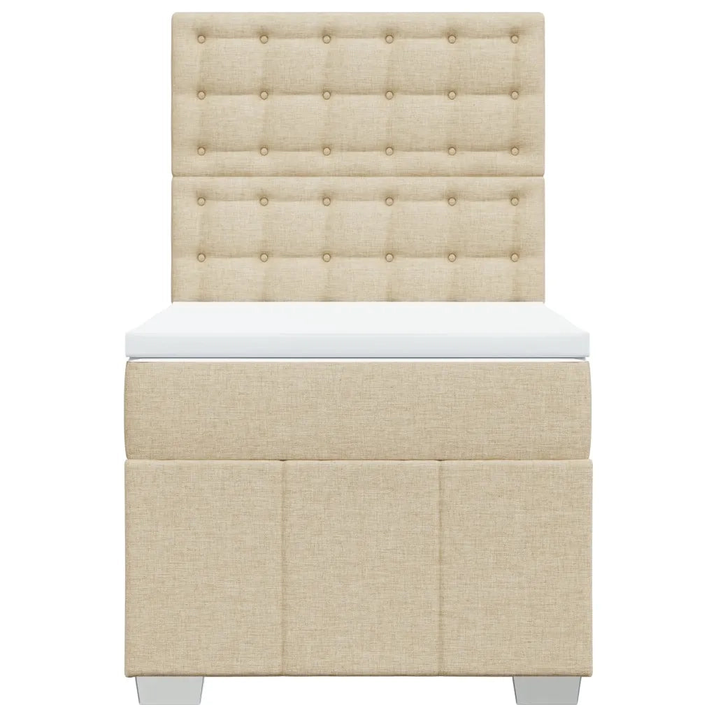 Giroletto a Molle con Materasso Crema 90x190 cm in Tessuto 3293842
