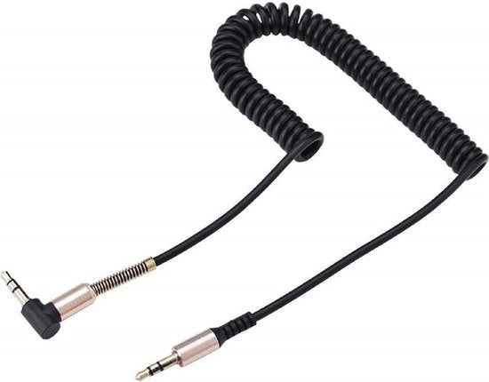 Cavo di collegamento Aux 3,5 mm maschio a maschio - Cavo retrattile L e a forma di I per l'audio dell'auto e le cuffie.