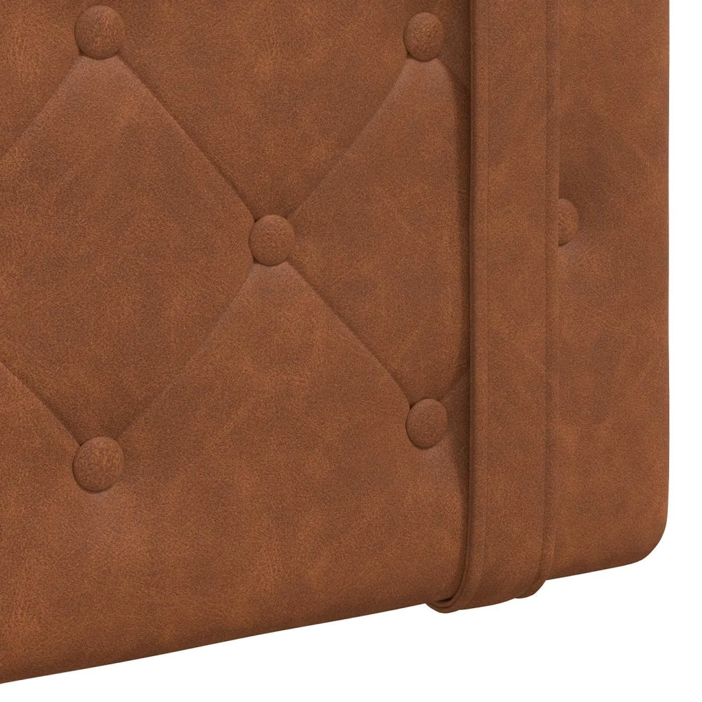 Testiera sospesa Con luce LED Marrone PU Antico 3424080