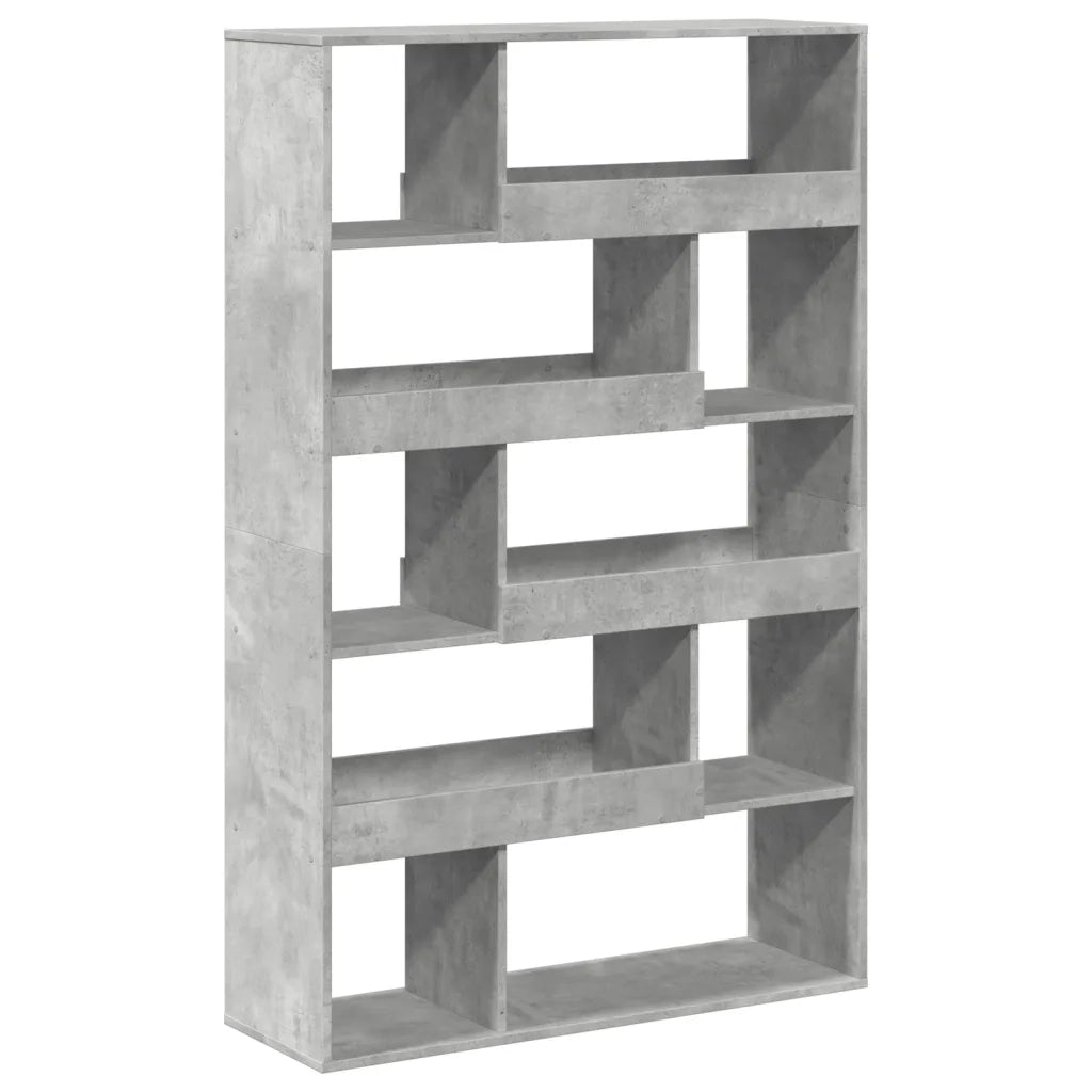Libreria-Scaffale per Libri-Mobile di Stoccaggio Grigio Cemento 100x33x156,5 cm in Truciolato 952666