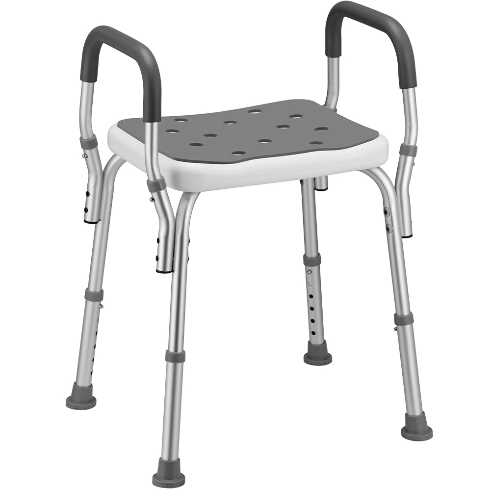 Sgabello da Doccia 6 Altezze Regolabili Sedia Bagno Antiscivolo Capacità 150 kg