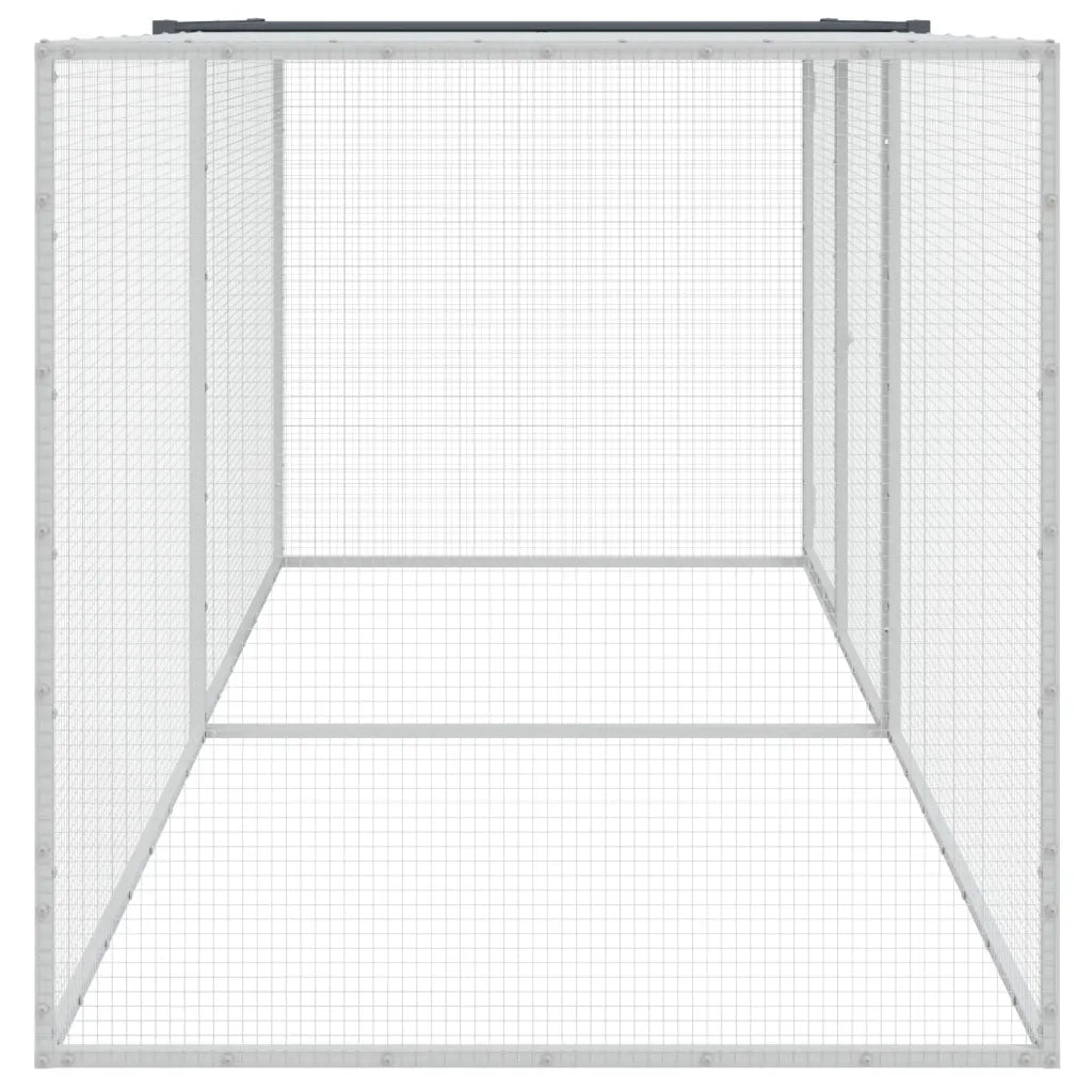 Gabbia per polli con tetto antracite 203x98x90 cm in acciaio zincato 3189039