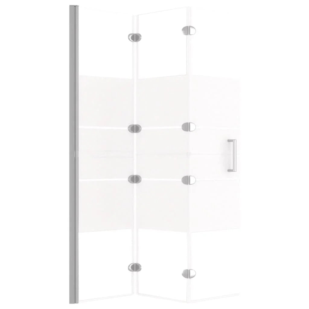 Box doccia pieghevole parete divisoria per vasca parete doccia cabina per vasca bagno casa interno ESG 120 x 140 cm bianco 02_0002012