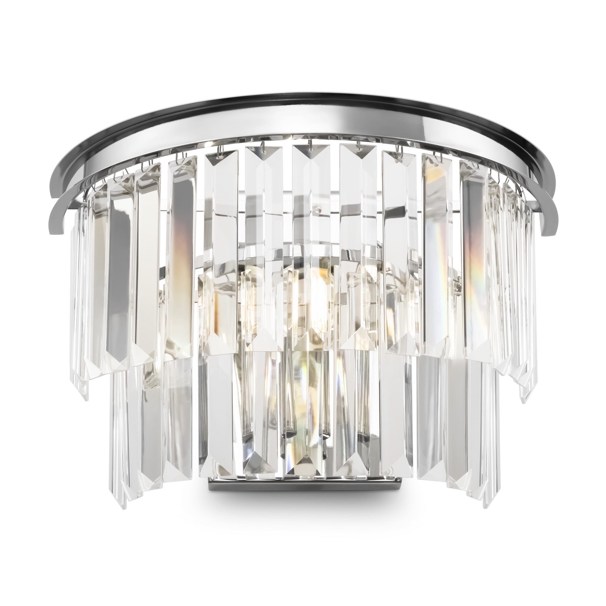 Lampada da parete Neoclassic in Metallo e Vetro Revero Cromo