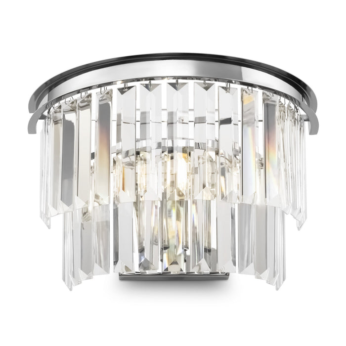 Lampada da parete Neoclassic in Metallo e Vetro Revero Cromo