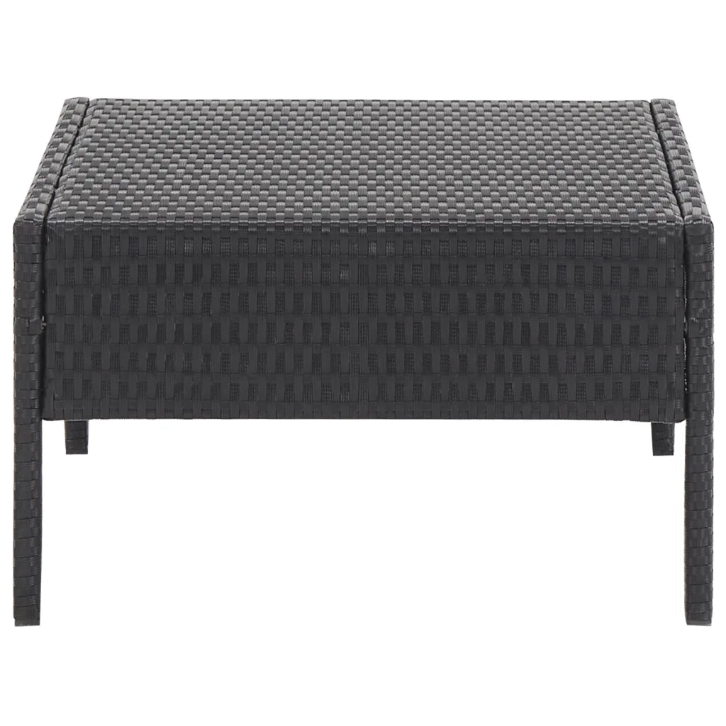 Set Divani da Giardino 5 pz con Cuscini in Polyrattan Nero cod mxl 35514