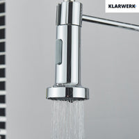 Bernd | Rubinetto cucina gastronomia restaurante cromato con molla|flessibile in acciaio inossidabile|Il miscelatore può essere Alta pressione 2 porte