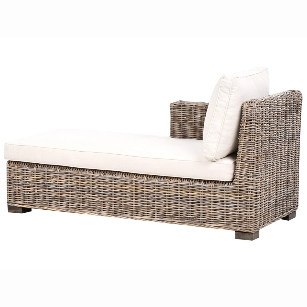 Divano ad angolo da giardino in rattan naturale 3 posti in vimini intrecciato Stile tradizionale