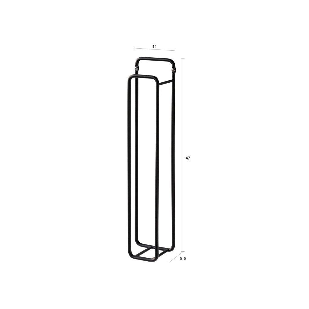 Porta salvietta verticale da parete SEIKI nero