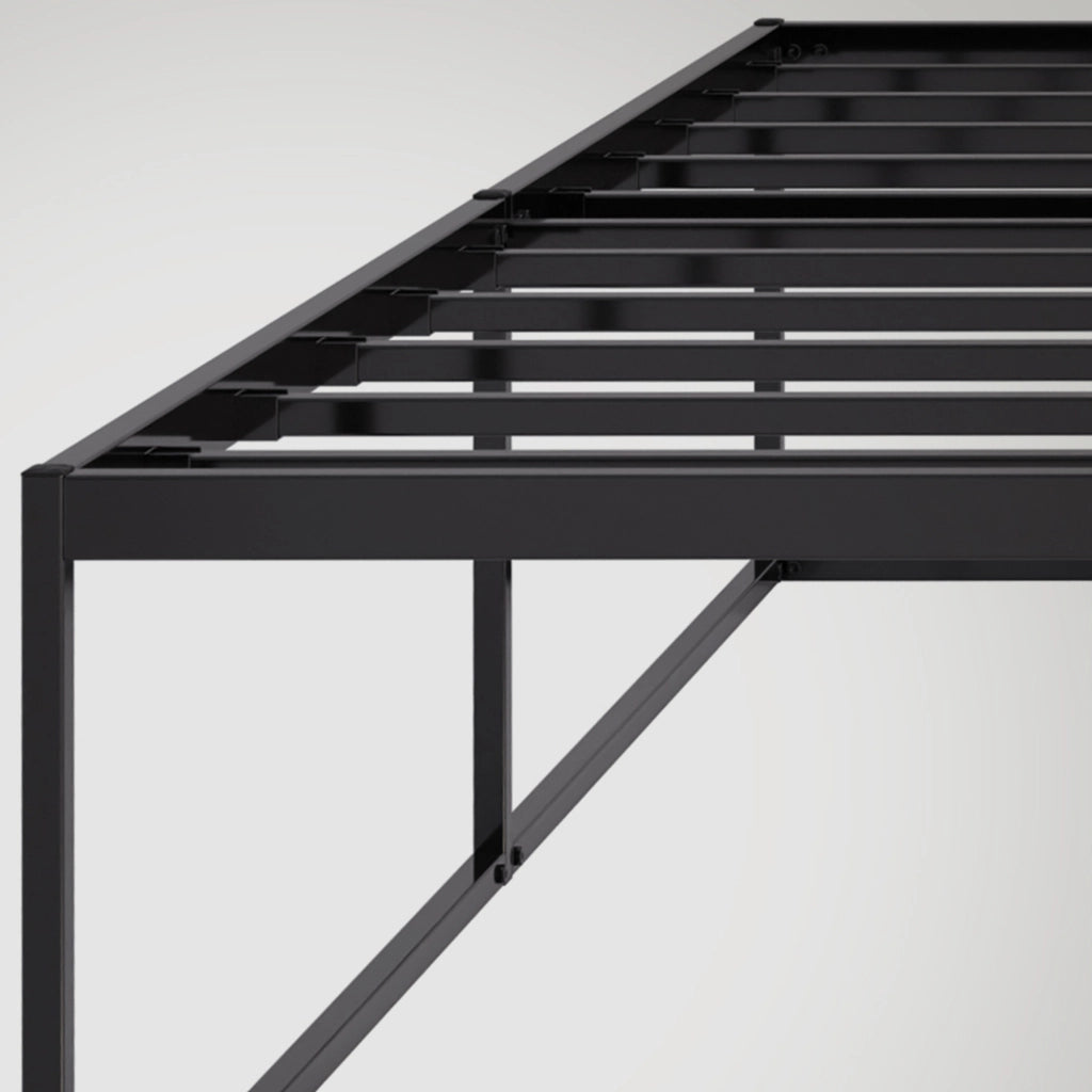 Letto in metallo Scala nero,200x200x46 cm