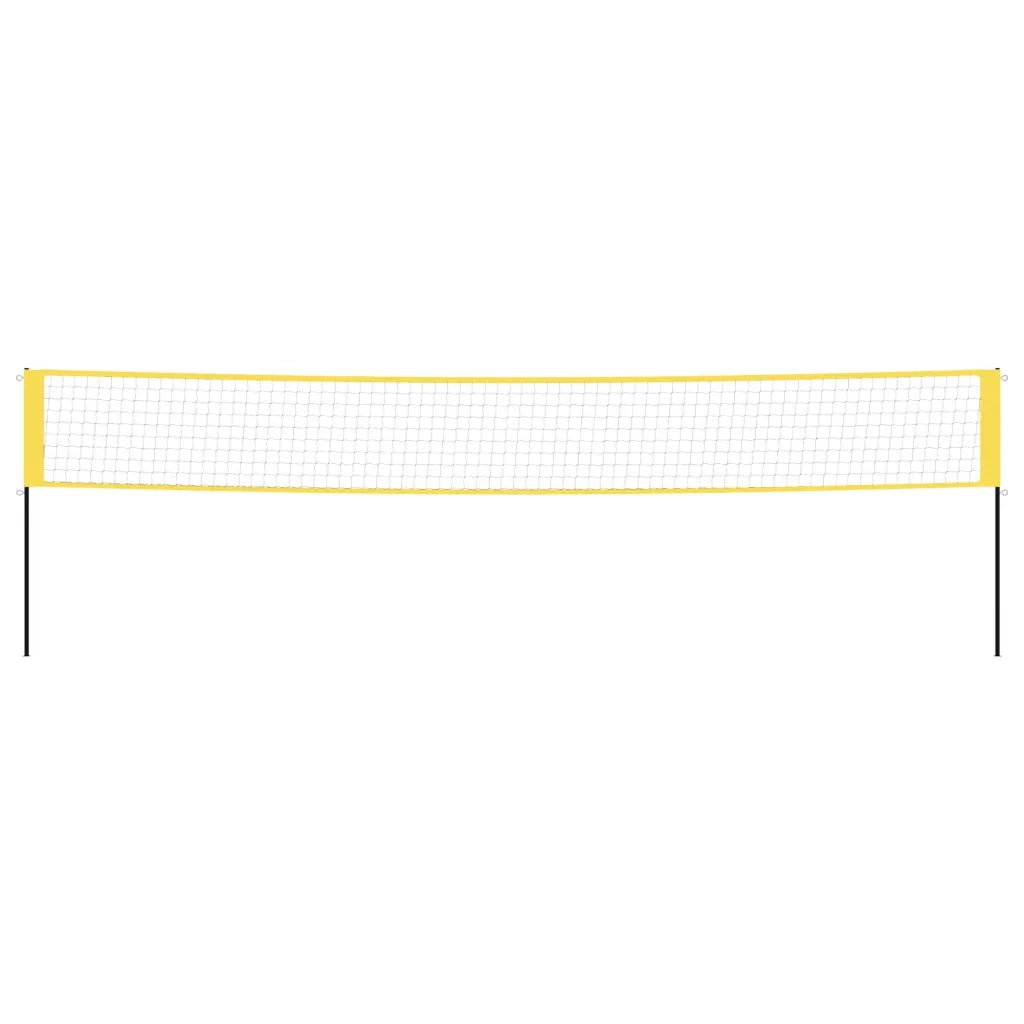 Rete da Badminton Gialla e Nera 600x155 cm Tessuto PE CFW8022036