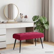 Panchina con bottoni imbottiti Rosso Vino 80 x 40 x 46 cm 42038520