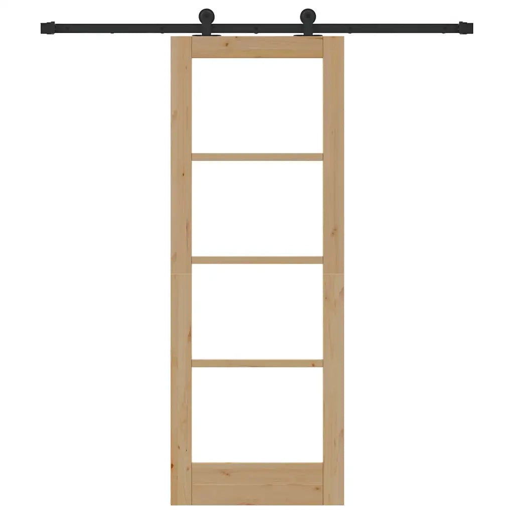 Porta scorrevole ORKDAL Naturale e Nero 73,5 x 198,5 cm 3331987
