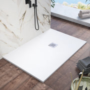 Piatto doccia 70x90cm in marmoresina bianco effetto pietra | Kos