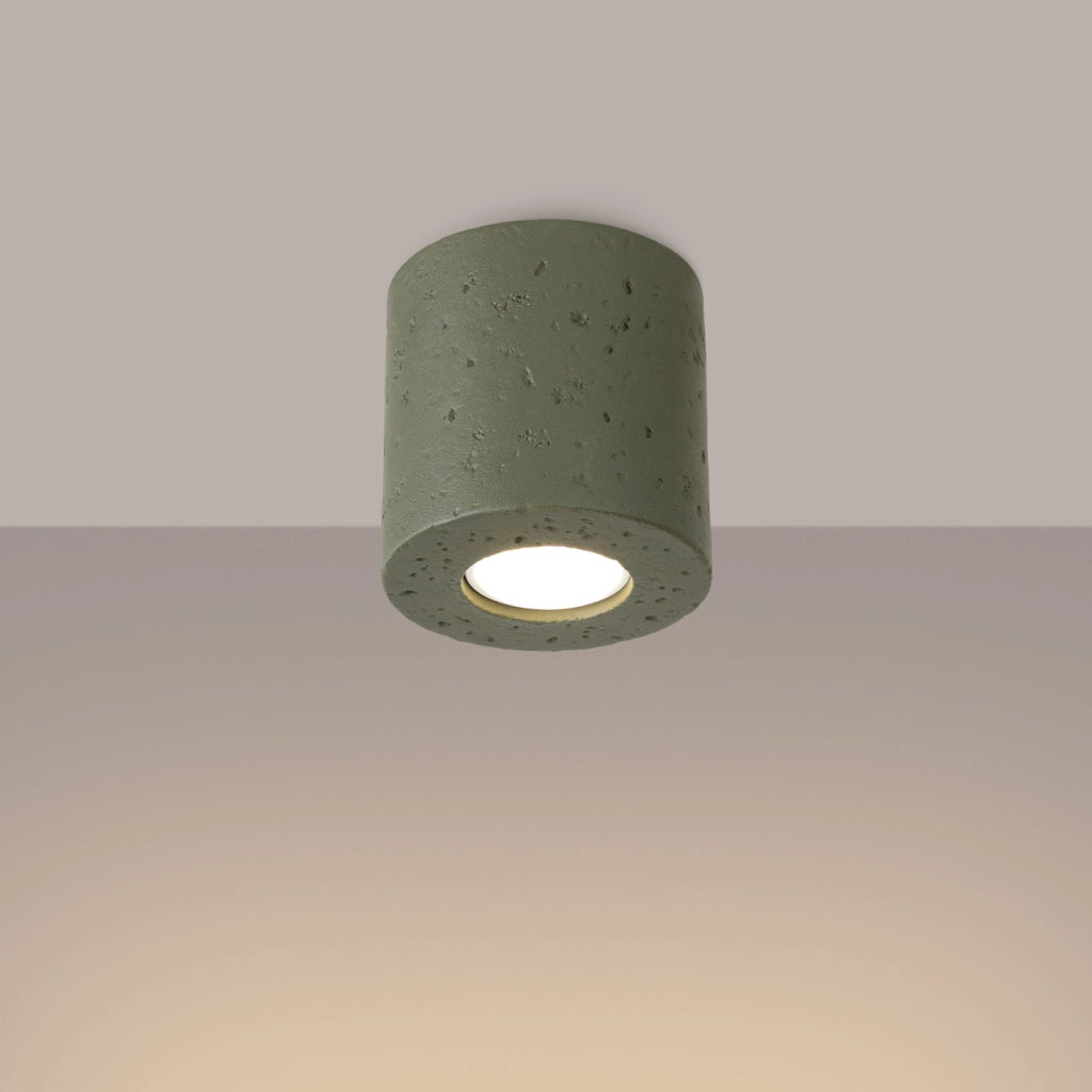 Lampada da soffitto ORBIS cemento verde oliva