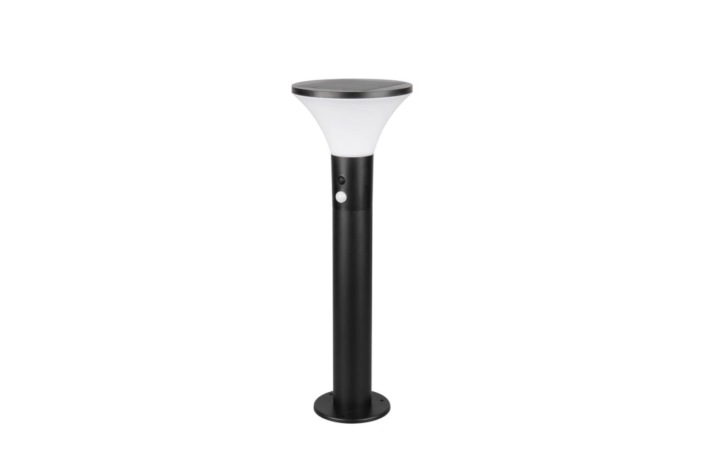 Paletto solare LED GORDA 50 cm nero metallo IP44
