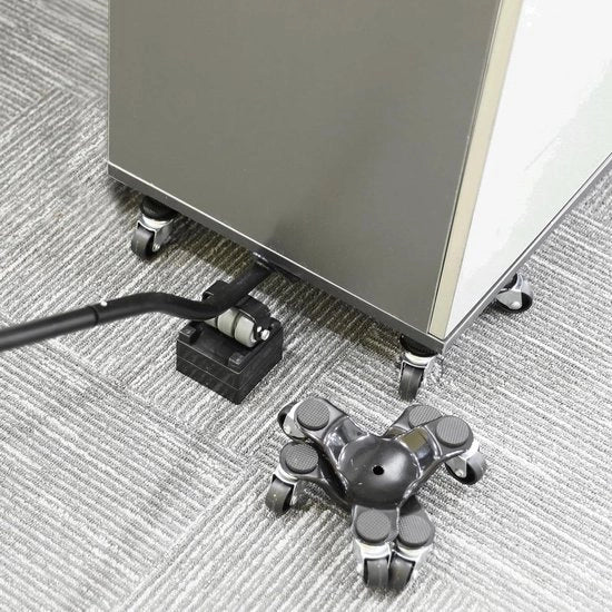 Sollevatore di mobili per oggetti pesanti - 4 ruote per mobili - 3 pezzi di ruote a rotazione 360° - 600 kg - Dolly per spostamento mobili