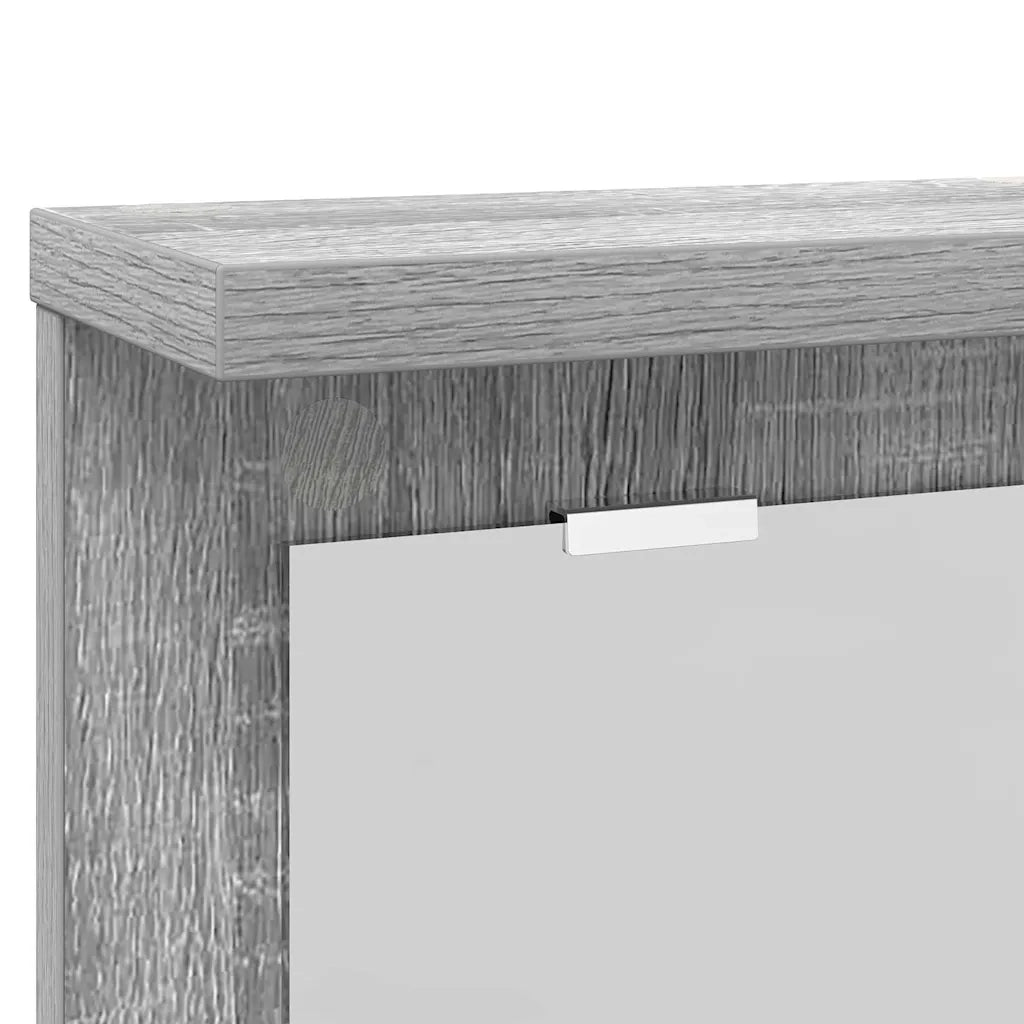 Appendiabiti a muro con specchio Grigio sonoma 85 x 10 x 45 cm CFW3444497