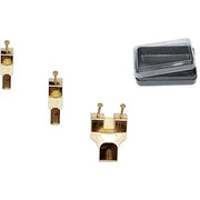 GANCIO QUADRO A X SINGOLO PRONTY - FERRO OTTONATO CF=PZ 6 n°0- 12 confezioni