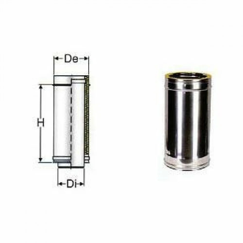 Inox doppia parete aisi 316 tubo l.495 d.300 350 b08xbhd91x
