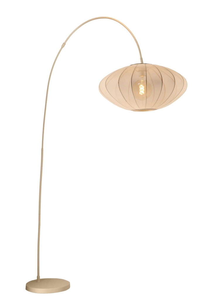 Lampada da terra ad arco CORINA 1xE27 crema Lucide