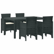 Set da Pranzo per Giardino 5 pcs Antracite Rattan Polt 3378696