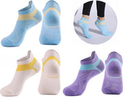 Sokker Antiscivolo 3-Pack - 35-40 - Calze Yoga Singolo - Calze Antiscivolo Uomo e Donna - Calze Antiscivolo Donna e Uomo - Calze Antiscivolo - Calze Yoga Sport - Antiscivolo - Yoga - Calze Pilates - Fitness - Barre di Danza