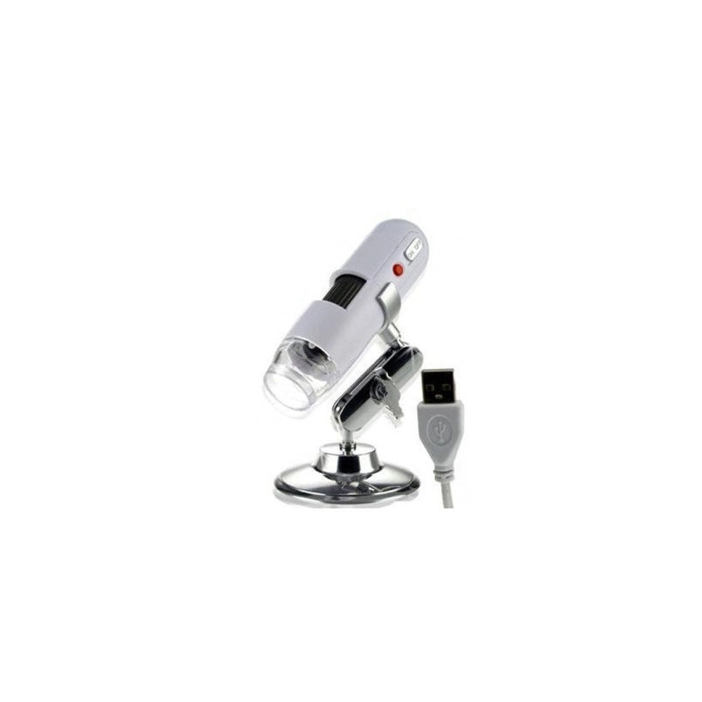 Trade Shop - Microscopio Usb Digitale 20x 400x Pc Notebook Foto Video 8 Led 2.0 Mpx Staffa Cd -